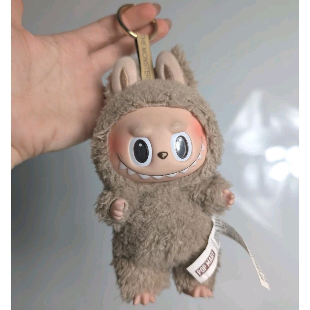 Pop Mart The Monsters Toffee Candy Labubu Vinyl Face Plush Keychain QR Verfied
